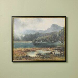 20"x24" Horizontal Landscape Mountain‎ Framed Wall Art - Hearth & Hand Magnolia